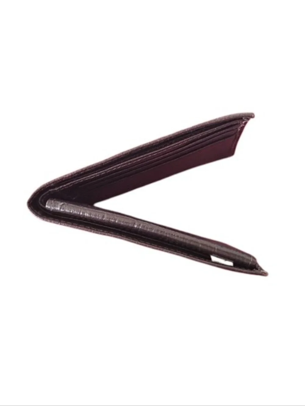 Brown Genuine Leather Bifold Wallet Men Pebbled Leather Slim Classic Minimalist